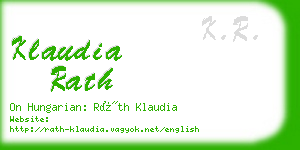 klaudia rath business card